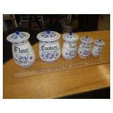 5PC VINTAGE CANISTER SET 5PC VINTAGE CANISTER SET