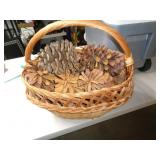 BASKET OF PINE CONES BASKET OF PINE CONES