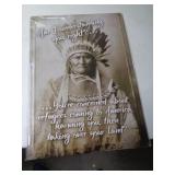 12X17 METAL SIGN - NATIVE AMERICAN 12X17 METAL SIGN - NATIVE AMERICAN