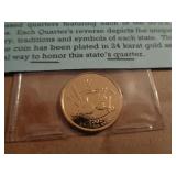 GOLD PLATED STATE QUARTER GOLD PLATED STATE QUARTER