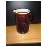 BROWN CROCK PITCHER 9 1/2' TALL BROWN CROCK PITCHER 9 1/2' TALL