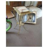 METAL TABLE W MARBLE TOP METAL TABLE W MARBLE TOP