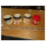 4 - VINTAGE PLASTIC MUGS 4 - VINTAGE PLASTIC MUGS