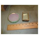 2 - VINTAGE GLASS TOP CONTAINERS 2 - VINTAGE GLASS TOP CONTAINERS