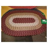 18 X 28 BRAIDED RUG - BURGANDY 18 X 28 BRAIDED RUG - BURGANDY