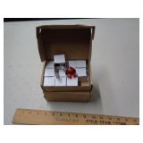3 BOXES OF RED PLASTIC KNOBS 3 BOXES OF RED PLASTIC KNOBS