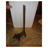 CAST IRON DOG STRING OR PAPER TOWEL HOLDER CAST IRON DOG STRING OR PAPER TOWEL HOLDER