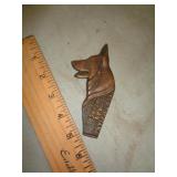 VINTAGE BRONZE GERMAN SHEPARD CLUB PIECE VINTAGE BRONZE GERMAN SHEPARD CLUB PIECE