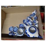 MINI TEA SET BLUE & WHITE MINI TEA SET BLUE & WHITE