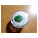 BRAZILIAN EMERALD OVAL CUT GEMSTONE 7.75 CT BRAZILIAN EMERALD OVAL CUT GEMSTONE 7.75 CT