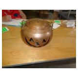 COPPER PUMPKIN CANDLE HOLDER