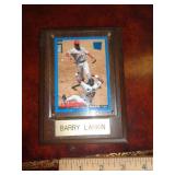 BARRY LARKIN CARD ON PLAQUE / FRT