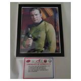 8X10 W CERT -   WILLIAM SHATNER / STAR TREK