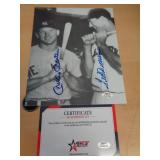 8X10 W CERT -   MANTLE & DIMAGGIO