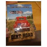 12 X 17 METAL SIGN -  RED TRUCK