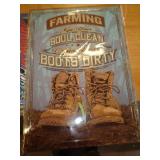 12 X 17 METAL SIGN -  FARMING