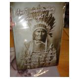 12 X 17 METAL SIGN -  NATIVE AMERICAN