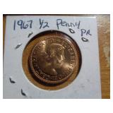 1967 ENGLISH 1/2 PENNY
