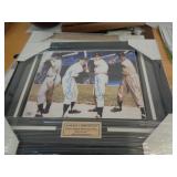 16X20 FRAMED W CERT - SNIDER,MANTLE,DIMAGGIO,MAYS
