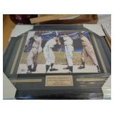 16X20 FRAMED W CERT - SNIDER,MANTLE,DIMAGGIO,MAYS