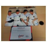 8X10 W CERT -  DIMAGGIO,FORD,MARTIN,MANTLE