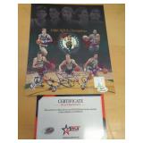 8X10 W CERT -   1986 BOSTON CELTICS CHAMPIONS
