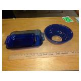 BLUE GLASSWARE / CORNING & AH BLUE GLASSWARE / CORNING & AH