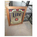MILLER LITE BAR MIRROR MILLER LITE BAR MIRROR