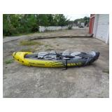 10 1/2 FOOT INFLATABLE KAYAK W SEATS, OARS & MORE 10 1/2 FOOT INFLATABLE KAYAK W SEATS, OARS & MORE
