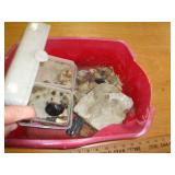TOTE OF CREEK ROCKS / MINERALS / SHELF TOTE OF CREEK ROCKS / MINERALS / SHELF