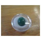 OVAL CABOCHON BRAZILIAN EMERALD - 14.35CT OVAL CABOCHON BRAZILIAN EMERALD - 14.35CT