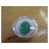OVAL CABOCHON BRAZILIAN EMERALD - 13.65CT OVAL CABOCHON BRAZILIAN EMERALD - 13.65CT