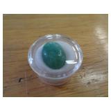 OVAL CABOCHON BRAZILIAN EMERALD - 18.6CT OVAL CABOCHON BRAZILIAN EMERALD - 18.6CT