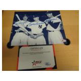 8X10 W CERT - DIMAGGIO, MANTLE & WILLIAMS 8X10 W CERT - DIMAGGIO, MANTLE & WILLIAMS