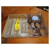 LOT OF GLASSWARE LOT OF GLASSWARE