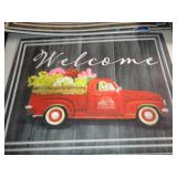 26X17 HEAVY RUBBER DOOR MAT - RED TRUCK 26X17 HEAVY RUBBER DOOR MAT - RED TRUCK