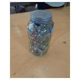 JAR OF FLATTENED MARBLES JAR OF FLATTENED MARBLES