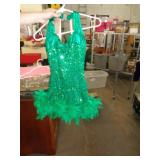 GREEN SEQUINED DRESS ADULT GREEN SEQUINED DRESS ADULT