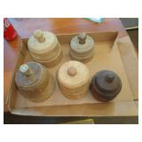 5 - VINTAGE WOOD BUTTER MOLDS / FT TABLE 5 - VINTAGE WOOD BUTTER MOLDS / FT TABLE