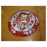 METAL BETTY BOOP BUTTON SIGN METAL BETTY BOOP BUTTON SIGN