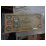 JAMAICAN $2 BILL JAMAICAN $2 BILL