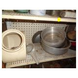 SHELF OF COOKWARE SHELF OF COOKWARE