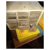 OLD ORGANIZER W FISHING LURES OLD ORGANIZER W FISHING LURES