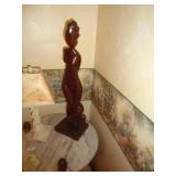 CARVED WOOD STATUE CARVED WOOD STATUE