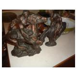 COWBOY & INDIAN STATUES / CERAMIC COWBOY & INDIAN STATUES / CERAMIC
