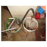 2 - BUCKETS OF TOOLS, CHAINS, HOIST & ETC 2 - BUCKETS OF TOOLS, CHAINS, HOIST & ETC