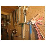 ALL ON PEG BOARD ALONG FRONT WALL ALL ON PEG BOARD ALONG FRONT WALL