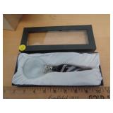 MURANO GLASS MAGNIFIER BLACK,SILVER & COPPER MURANO GLASS MAGNIFIER BLACK,SILVER & COPPER