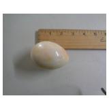 ALABASTER EGG - ORANGE ALABASTER EGG - ORANGE