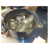 CANNING JARS & ENAMEL POT CANNING JARS & ENAMEL POT